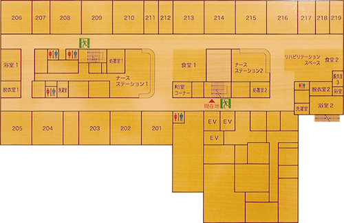 2階病棟平面図